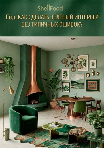 Зелёный в интерьере без ошибок
